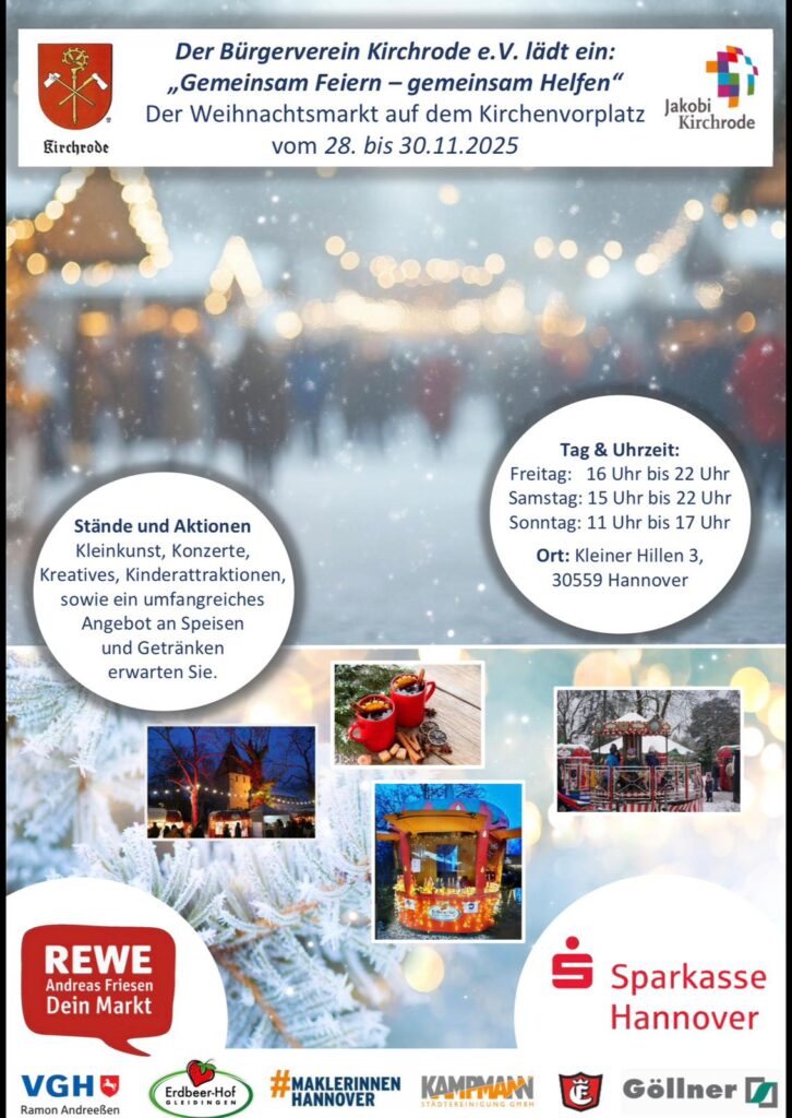 weihnachtsmarkt in kirchrode 2025