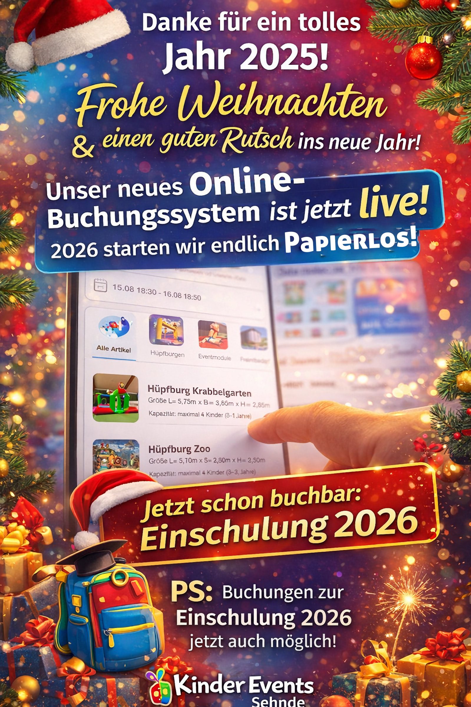 Online-Buchungssystem live – KinderEvents Sehnde