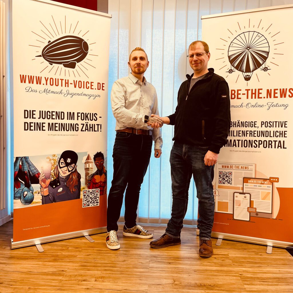 pascal dudenbostel von kinderevents sehnde und patrick reinisch fahrland von buergerjournalisten ev 2